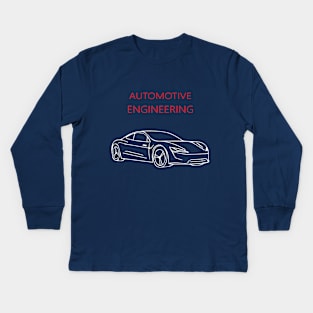 automotive engineering, car mechanic best design Kids Long Sleeve T-Shirt